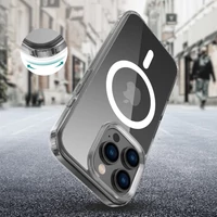 Kép 2/3 - Apple iPhone 16 Pro, Műanyag hátlap védőtok + szilikon keret, Magsafe töltővel kompatibilis, FlexAir Hybrid Magsafe, átlátszó