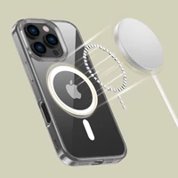 Kép 3/3 - Apple iPhone 16 Pro, Műanyag hátlap védőtok + szilikon keret, Magsafe töltővel kompatibilis, FlexAir Hybrid Magsafe, átlátszó
