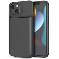 Kép 1/6 - Apple iPhone 13 / 13 Pro, Szilikon tok, műanyag hátlap + Akkumulátor, 4800 mAh, LED-es, Tech-Protect PowerCase, fekete