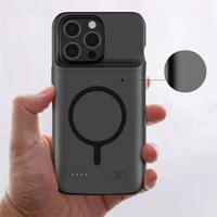 Kép 3/3 - Apple iPhone 16 Pro, Szilikon tok, műanyag hátlap + Akkumulátor, 7000 mAh, LED-es, Magsafe töltővel kompatibilis, Tech-Protect PowerCase Magsafe, fekete