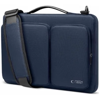 Kép 2/10 - Laptop táska, 13 - 14" készülékhez, vállpánttal, TP Defender Bag, sötétkék