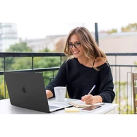Kép 6/7 - Apple MacBook Air 13 (2018 / 2019 / 2020), Műanyag hátlap védőtok, Tech Protect SmartShell, fekete