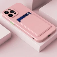 Kép 3/4 - Apple iPhone 11 Pro Max, Szilikon tok, kártyatartóval, Wooze Card Slot, rózsaszín