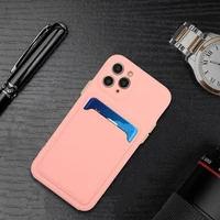 Kép 4/4 - Apple iPhone 11 Pro Max, Szilikon tok, kártyatartóval, Wooze Card Slot, rózsaszín