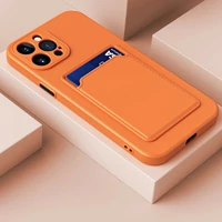 Kép 3/4 - Apple iPhone X / XS, Szilikon tok, kártyatartóval, Wooze Card Slot, narancssárga