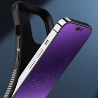 Kép 4/7 - Apple iPhone 13 Pro, Szilikon tok, közepesen ütésálló, légpárnás sarok, matt, csíkos minta, X-Line, kék