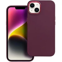 Kép 2/5 - Apple iPhone 11, Szilikon tok, közepesen ütésálló, fémhatású kamera keret, Frame Case, lila
