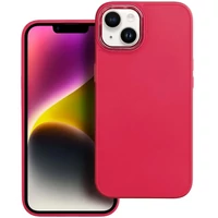 Kép 2/5 - Apple iPhone 7 / 8 / SE (2020) / SE (2022), Szilikon tok, közepesen ütésálló, fémhatású kamera keret, Frame Case, magenta