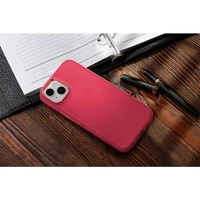 Kép 4/5 - Apple iPhone 7 / 8 / SE (2020) / SE (2022), Szilikon tok, közepesen ütésálló, fémhatású kamera keret, Frame Case, magenta