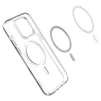 Kép 2/2 - Apple iPhone 14 Pro Max, Műanyag hátlap védőtok + szilikon keret, Magsafe töltővel kompatibilis, Spigen Ultra Hybrid Mag, áttetsző/fehér