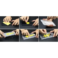 Kép 5/5 - Apple iPhone XR / 11, Kijelzővédő fólia, ütésálló fólia (az íves részre NEM hajlik rá!), Tempered Glass (edzett üveg), segéd kerettel, Wooze Gorilla Glass, Clear