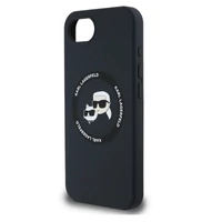 Kép 4/5 - Karl Lagerfeld Liquid Silicone K&CH Heads Apple iPhone 16e MagSafe tok, fekete