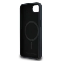 Kép 5/5 - Karl Lagerfeld Liquid Silicone K&CH Heads Apple iPhone 16e MagSafe tok, fekete