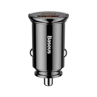 Kép 3/6 - Baseus Circular autós szivargyújtó gyorstöltő, USB-C + USB, 30W, fekete