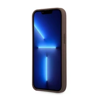 Kép 3/5 - Guess PU 4G Metal Logo Apple iPhone 14 Pro Max hátlap tok, barna