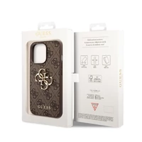 Kép 5/5 - Guess PU 4G Metal Logo Apple iPhone 14 Pro Max hátlap tok, barna
