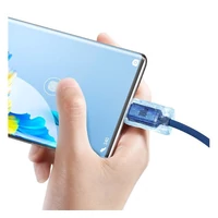 Kép 4/9 - Baseus Crystal Shine USB / USB-C töltő- és adatkábel, 100W, 2m, kék