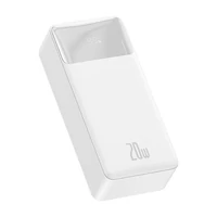 Kép 2/6 - Baseus Bipow Power bank / külső akkumulátor, 30000mAh, 2xUSB, USB-C, 20W, fehér