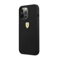 Kép 2/8 - Ferrari Silicone Apple iPhone 13 Pro Magsafe hátlap tok, fekete