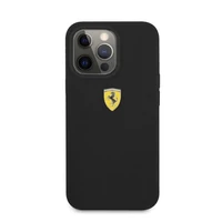 Kép 3/8 - Ferrari Silicone Apple iPhone 13 Pro Magsafe hátlap tok, fekete