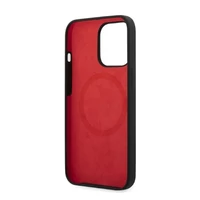 Kép 7/8 - Ferrari Silicone Apple iPhone 13 Pro Magsafe hátlap tok, fekete