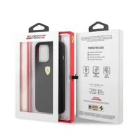 Kép 8/8 - Ferrari Silicone Apple iPhone 13 Pro Magsafe hátlap tok, fekete