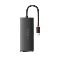 Kép 1/5 - Baseus Lite Hub 4in1 USB-C, 4x USB-A 3.0+USB-C, 25cm , fekete