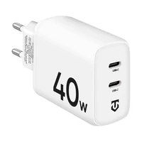 Kép 1/6 - Tactical Base Plug Dual gyorstöltő adapter 2xUSB-C, 40W,fehér
