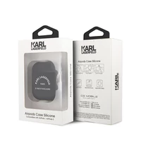 Kép 2/3 - Karl Lagerfeld Rue St Guillaume Silicone Apple AirPods 1/2 tok, fekete