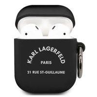 Kép 3/3 - Karl Lagerfeld Rue St Guillaume Silicone Apple AirPods 1/2 tok, fekete