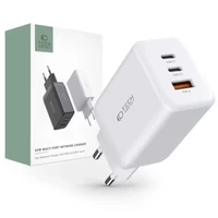 Kép 5/5 - Tech-Protect PD65W / QC3.0 Hálózati Töltő adapter 1*USB-A, 2*USB-C fehér 934517