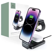 Kép 1/8 - Tech-Protect QI15W-A28 3in1 MagSafe QI vezeték nélküli töltőállomás fekete