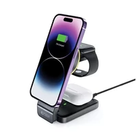 Kép 8/8 - Tech-Protect QI15W-A28 3in1 MagSafe QI vezeték nélküli töltőállomás fekete