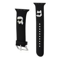 Kép 2/4 - Karl Lagerfeld óraszíj fekete KLAWMSLKCNK Apple Watch 38mm / 40mm / 41mm / 42mm (S10) készülékhez