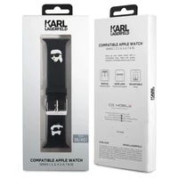 Kép 4/4 - Karl Lagerfeld óraszíj fekete KLAWMSLKCNK Apple Watch 38mm / 40mm / 41mm / 42mm (S10) készülékhez