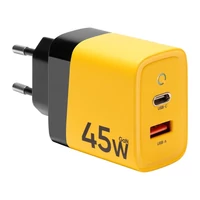 Kép 1/5 - Tactical Microgrid GaN 45W Töltő, USB-A + Type-C, Sárga