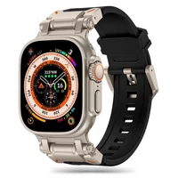 Kép 1/6 -  Tech-Protect DELTA PRO óraszíj Fekete / Titán, Apple Watch 42mm (S1-S3) / 44mm / 45mm / 46mm / 49mm készülékhez