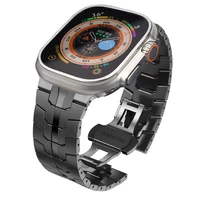 Kép 2/6 - Tech-Protect STAINLESS LINE rozsdamentes acél óraszíj Fekete, Apple Watch 42mm (S1-S3) / 44mm / 45mm / 46mm / 49mm készülékhez