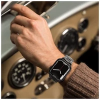 Kép 4/6 -  Tech-Protect STAINLESS LINE rozsdamentes acél óraszíj Titán / Narancs, Apple Watch 42mm (S1-S3) / 44mm / 45mm / 46mm / 49mm készülékhez