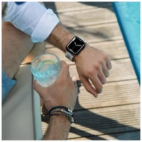 Kép 5/6 -  Tech-Protect STAINLESS LINE rozsdamentes acél óraszíj Titán / Narancs, Apple Watch 42mm (S1-S3) / 44mm / 45mm / 46mm / 49mm készülékhez