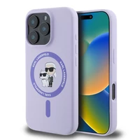 Kép 1/4 - Karl Lagerfeld tok lila KLHMP16LSCMKCRHU Apple Iphone 16 Pro készülékhez