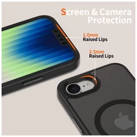 Kép 3/5 -  Tech-Protect MAGMAT MAGSAFE tok fekete/átlászó Apple iPhone 16e készülékhez
