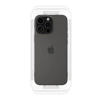 Kép 11/13 - Apple iPhone 16 Pro Max, Kijelzővédő fólia, ütésálló fólia (az íves részre is!), Tempered Glass (edzett üveg), Spigen Ez Fit, Clear, 2 db / csomag