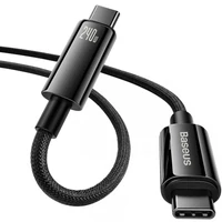 Kép 3/3 - USB Type-C töltő- és adatkábel, USB Type-C, 200 cm, 240W, törésgátlóval, gyorstöltés, PD, Baseus Tungsten Gold, CAWJ040101, fekete