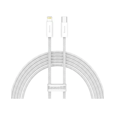 Baseus Dynamic szövött USB-C - Lightning kábel - Fehér, 1m