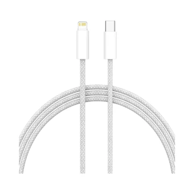 USB-C - Lightning szövött töltőkábel - 1m