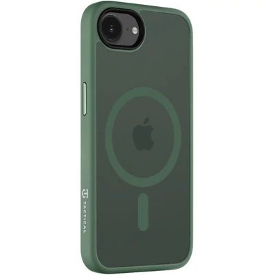 Apple iPhone 16e, Műanyag hátlap védőtok + szilikon keret, közepesen ütésálló, Magsafe kompatibilis, Tactical MagForce Hyperstealth, áttetsző/zöld