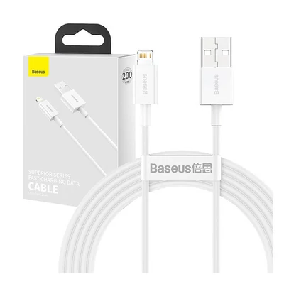 Baseus Superior USB-A - Lightning kábel, 2,4A, 2m, fehér