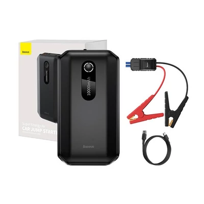 Baseus Super Energy Car Jump Starter Powerbank, Indító, 10000mAh, 1000A, fekete