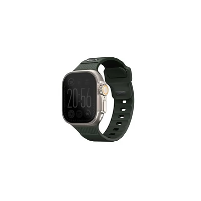 Uniq Stride KFM Apple Watch 41/40/38mm gumis szilikon szíj, khaki/zöld